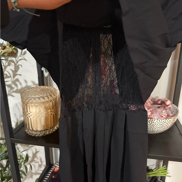 Sans Souci Black Jumpsuit other lace under layer size xs - Picture 3 of 7